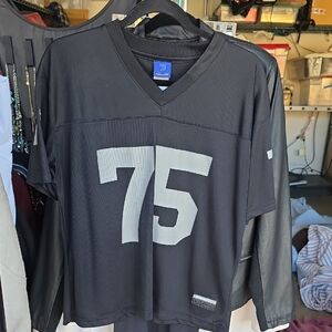 Reebok Black and Gray Women's Jersey